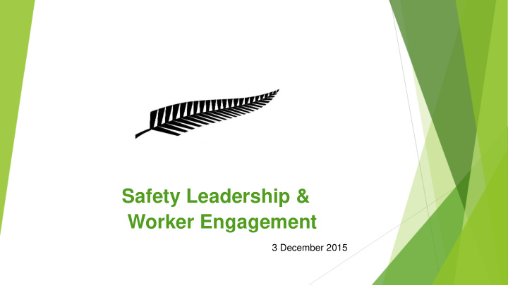 safety leadership worker engagement