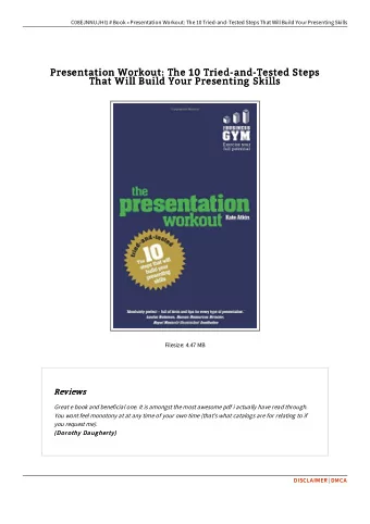 Presentation Workout: The 10 Tried-and-Tested Steps  Presentation Workout: The 10 Tried-and-Tested