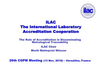 ILAC  ILAC  The  The Inte  Intern  rnat  ationa  ional  l La  Labo  bora  rato  tory  ry  Acc