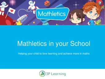 Mathletics in your School  Helping your child to love learning and achieve more in maths    An
