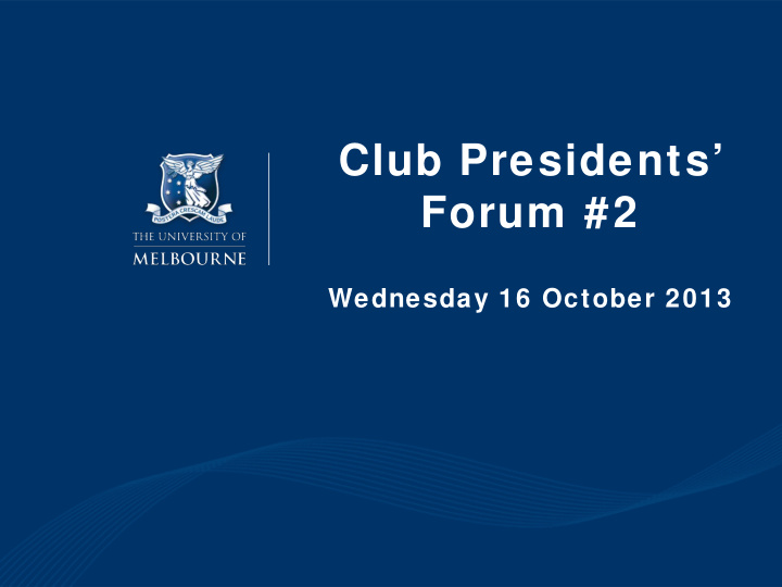 club presidents forum 2