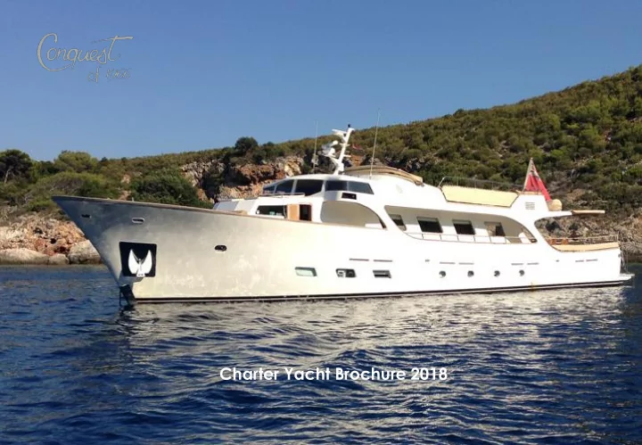 charter yacht brochure 2018 dining outside aft deck