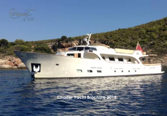 Charter Yacht Brochure 2018  Dining outside, aft deck  - Legendary Private Yacht  Dining inside  -