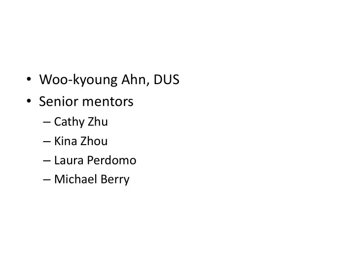 woo kyoung ahn dus senior mentors