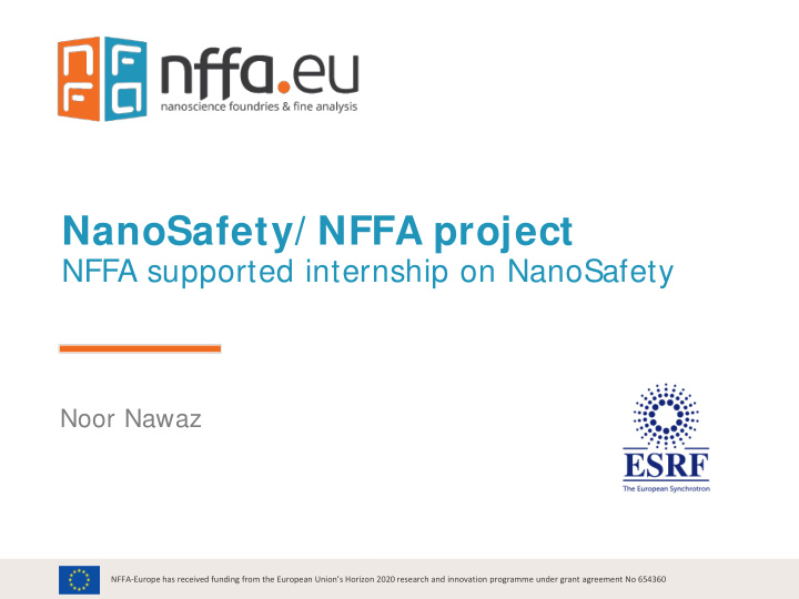 nanosafety nffa project