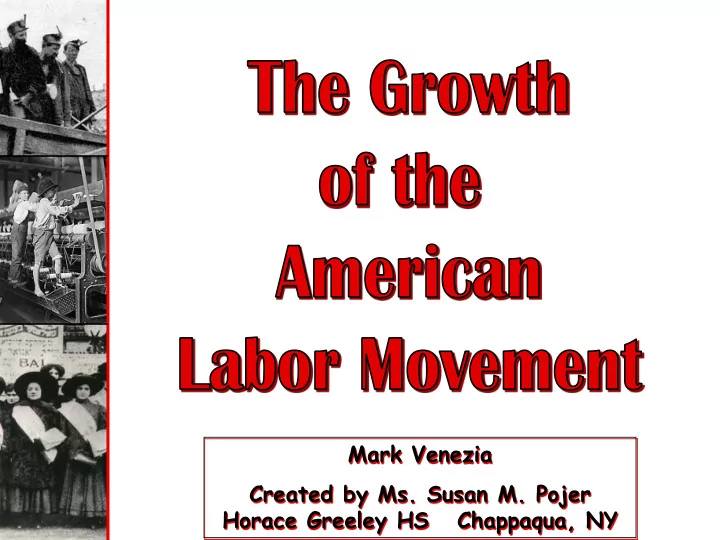 mark venezia created by ms susan m pojer horace greeley