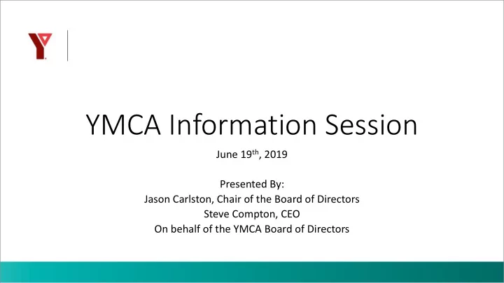 ymca information session