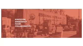 about The Kingston Emergency Food Collaborative delivers meals and groceries to  households in the