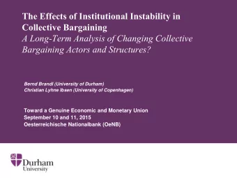 Bernd Brandl (University of Durham)  Christian Lyhne Ibsen (University of Copenhagen)  Toward a