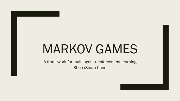 markov games