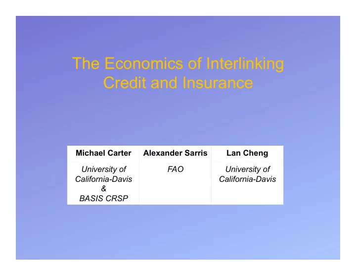 credit and insurance