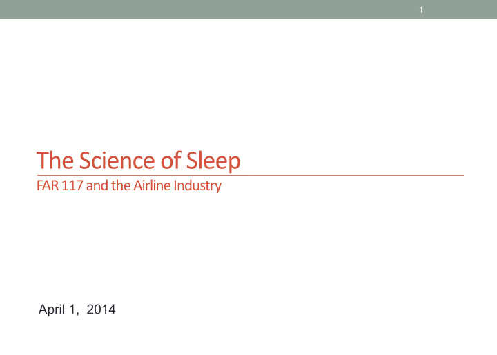 the science of sleep