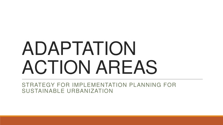 adaptation action areas