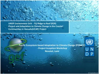 Pacific Ecosystem-based Adaptation to Climate Change (PEBACC)  - Project Inception Workshop