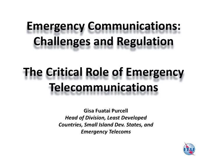 challenges and regulation