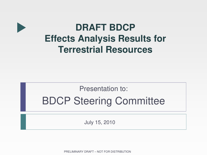 bdcp steering committee