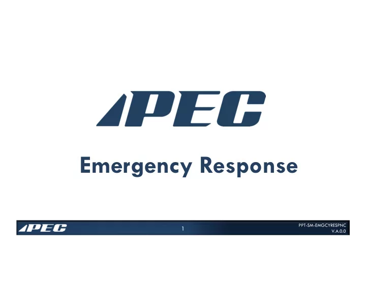 emergency response