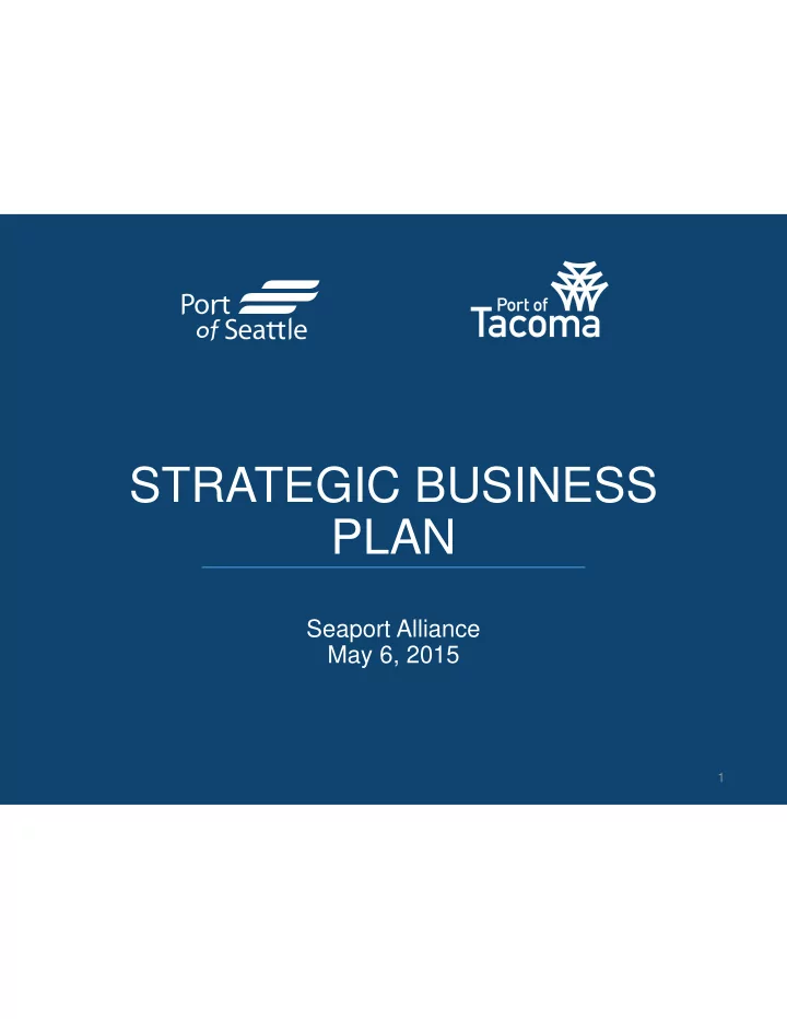 strategic business plan