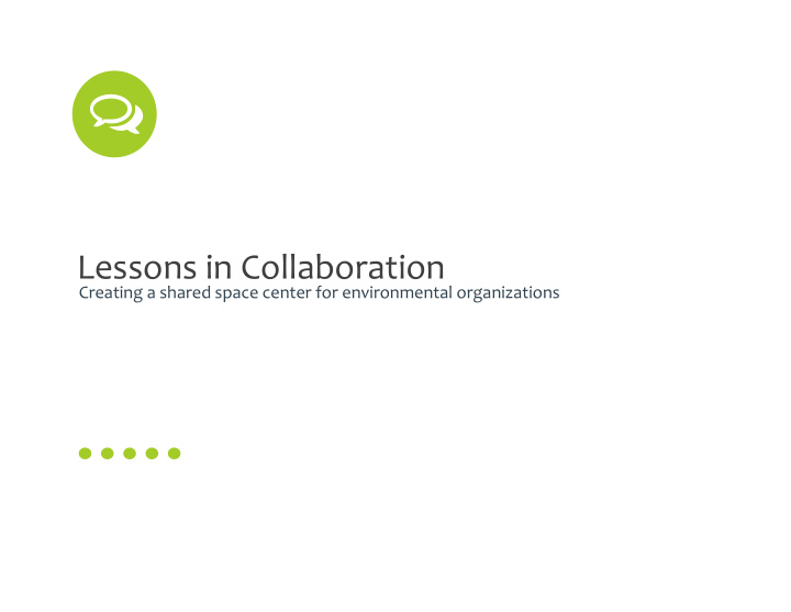lessons in collaboration