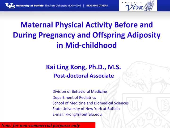 during pregnancy and offspring adiposity