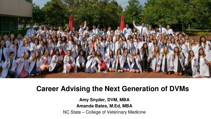 career advising the next generation of dvms