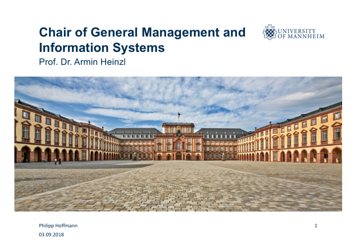 chair of general management and information systems