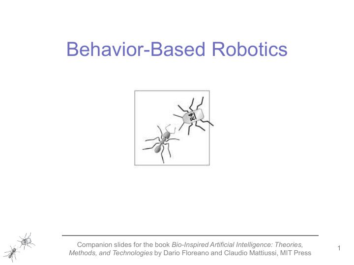 behavior based robotics