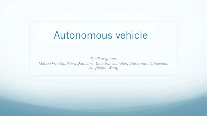 autonomous vehicle