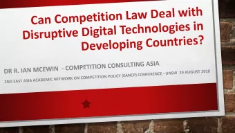 Introduction  The history of the introduction of competition law around the world has been one