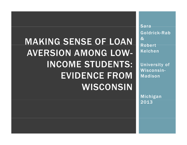 making sense of loan