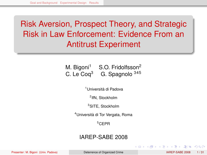 risk aversion prospect theory and strategic risk in law