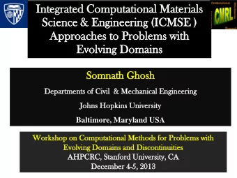 Integr  grate  ted C  Computa  tatio  tional Ma  l Materia  ials  ls  Science &amp;  Sc  &amp;