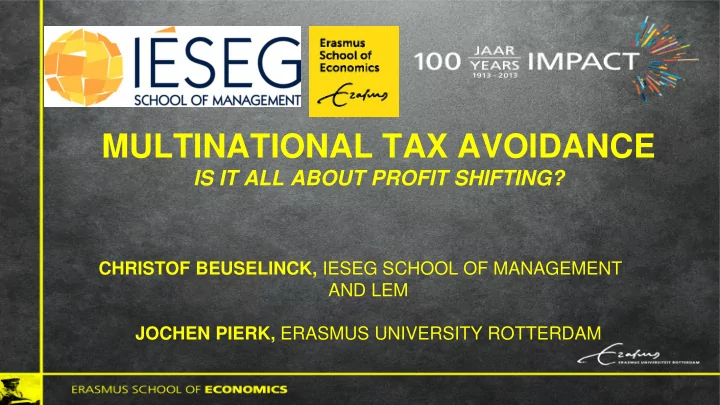 multinational tax avoidance