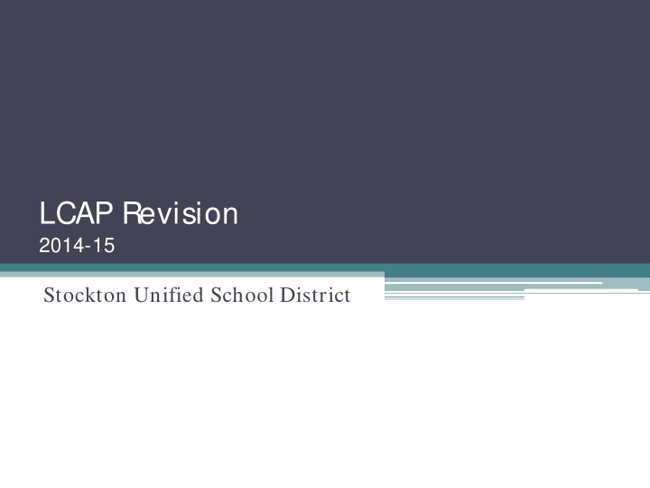 lcap revision