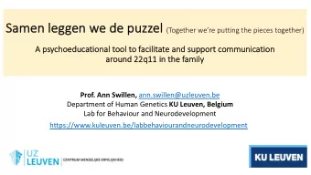 Sa  Same  men l  leggen w  we d  de p puzzel (Together were putting the pieces together)  A  A