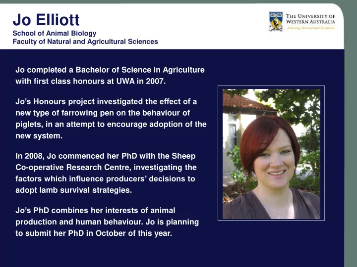 jo elliott