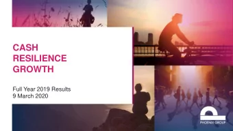 CASH  RESILIENCE  GROWTH  Full Year 2019 Results  9 March 2020  1  Nicholas Lyons  Chairman  2