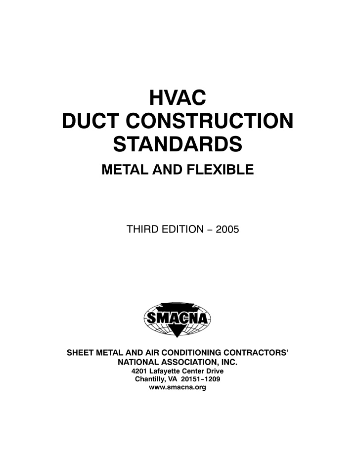 hvac duct construction standards