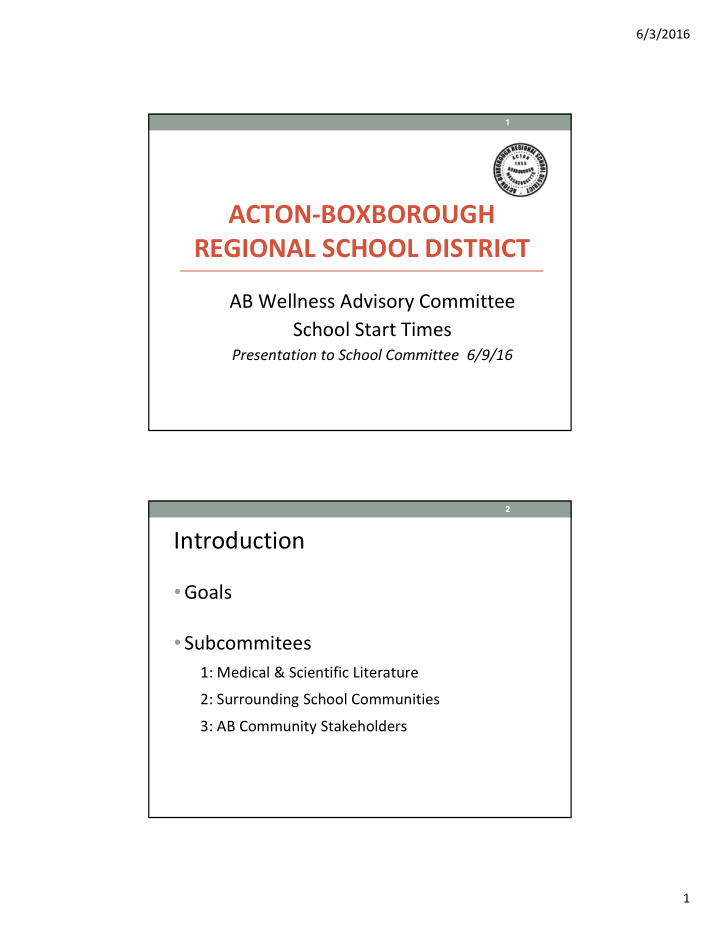 acton boxborough regional school district