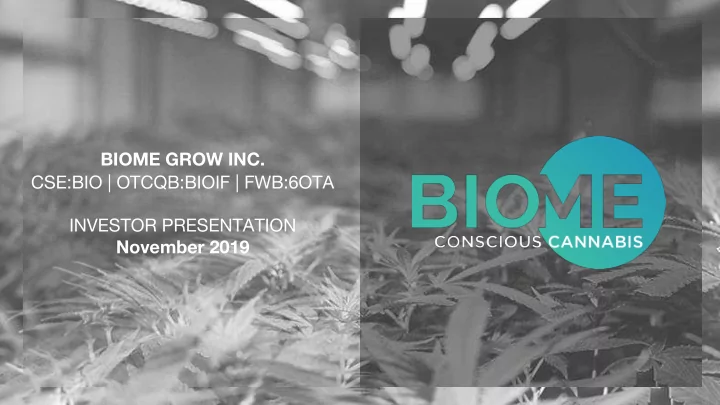 biome grow inc