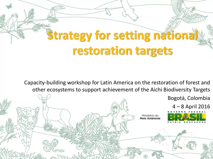 strategy for setting national