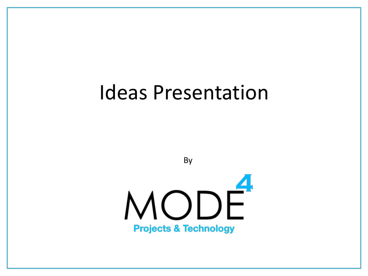 ideas presentation