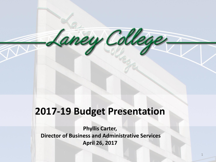 2017 19 budget presentation