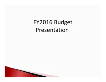 FY2016 Budget  Presentation Revenue by Category  FY2016 Actual Tuition  $39,266,633  34.61%