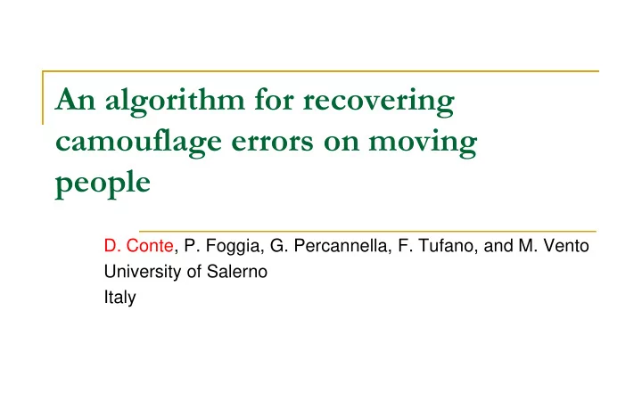 camouflage errors on moving