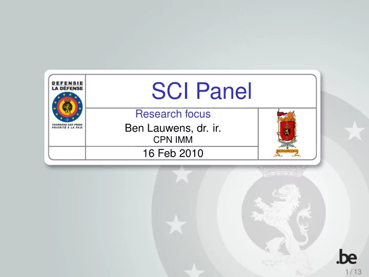 sci panel