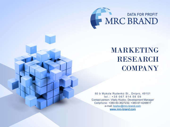 marketing research company