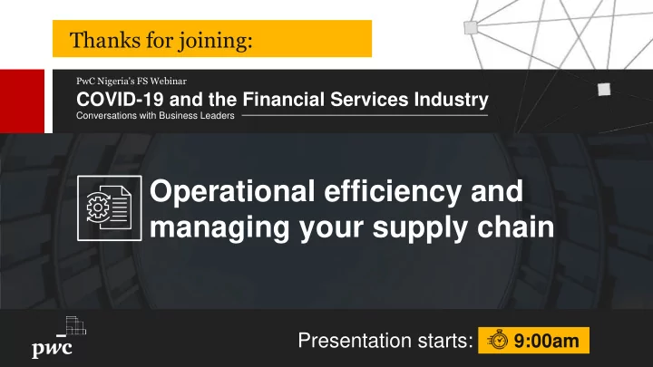 operational efficiency and