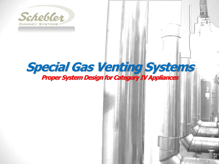 special gas venting systems