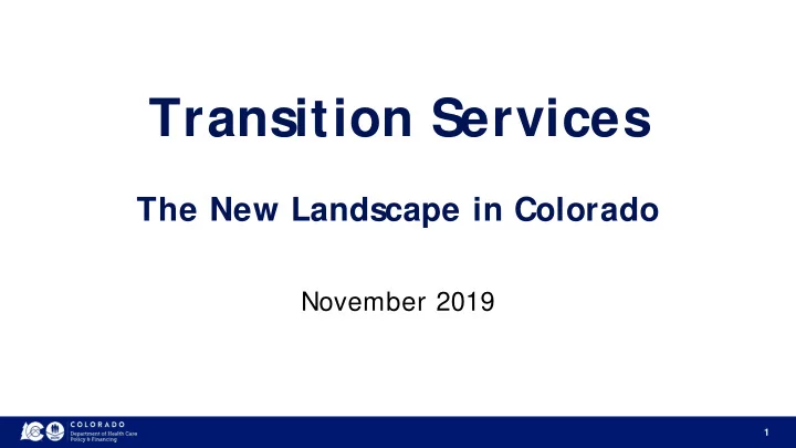 transition services